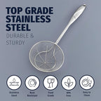 Zulay Kitchen Premium Stainless Steel Skimmer Strainer Ladle - Image 5