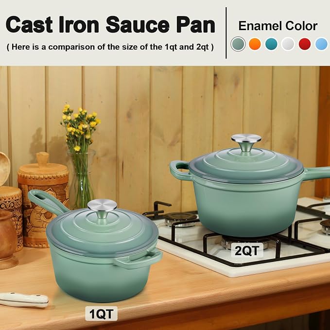 Enameled Cast Iron Sauce Pan - Image 6