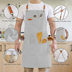 Aoomzoon Canvas Aprons for Men Chef Apron, Work Apron - 16oz Heavy Duty Cross - Image 3