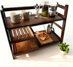 3 Tier Bamboo Matcha Station, coffee station organizer Shelf - Image 4
