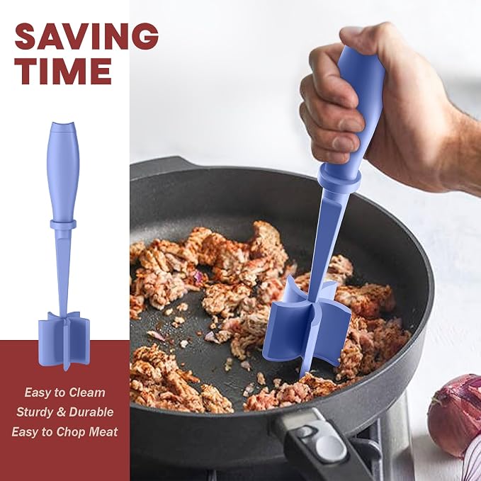 2Pcs Meat Chopper, Hamburger Grinder, Premium Heat Resistant Smasher - Image 4