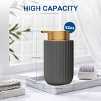 Ceramic Foaming Soap Dispenser, 12 oz Bathroom Foam Hand Soap Dispenser - Image 6