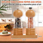 Salt and Pepper Grinder Set, Refillable and Adjustable Grinder - Image 3
