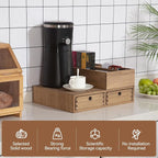 KIRIGEN Wooden Coffee Station Organizer 2-Piece Set - Image 2