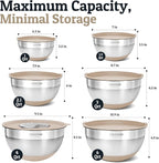 Priority Chef 6Pc Large Mixing Bowls - Image 3