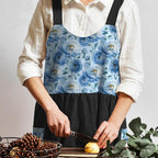 Uaussi Cotton Linen Apron Cross Back Work Apron - Image 2