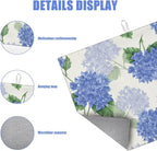 Blue Hydrangea Dish Drying Mat for Kitchen Counter Spring Floral Drying Pad - Image 3