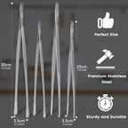 HOTEC Kitchen Tweezers Tongs Stainless Steel, Grill and Baking - Image 6