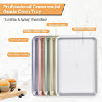3-Piece Non-Stick Baking Sheet Set | PFOA/PFOS/PTFE-Free, 0.8mm Heavy-Duty Steel - Image 8