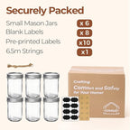 ComSaf Small Mason Jars 8 oz 6Pcs, Half Pint Regular Mouth Mason Jar - Image 8