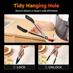 HST Tongs for Cooking with Silicone Tips, Non Stick Kitchen Tongs with Silicone - Image 7