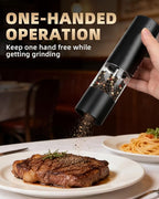 Electric Salt and Pepper Grinder Set Rechargeable, Automatic Salt and Pepper - Image 2