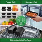 Dealusy 50 Pack 24 oz Meal Prep Containers Reusable - Image 5