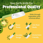 Durable Ceramic Knife for Chopping Vegetables & Fruits, 6” Non-Reactive and - Image 4