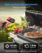Wintact Infrared Thermometer Temperature Gun -58℉ to 1094℉, Digital IR Heat - Image 3