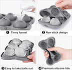 Ice Cube Tray, Mikiwon 2 inch Rose Ice Cube Trays - Image 3