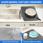 Dish Drying Mat for Kitchen Counter, - Image 4