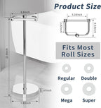 RARXTR Toilet Paper Holder Stand, Post Pivoting Design Free Standing Toilet - Image 6