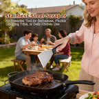 Griddle Scraper，Stainless Steel Grill Scraper, Slant Edge Metal Spatula - Image 7