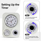 Lily's Home - 9.5 Inch x 12.5 Inch - Retro Kitchen Wall Clock, Vintage Wall - Image 7