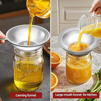 Standard Mason Jar Funnel with Strainer, Large Metal Funnel - Image 5