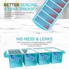 Silicone Freezer Tray With Lid-Soup Freezer Container molds-Large Ice Cube Tray - Image 4