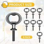 Metal Bottle Opener Kits 8 Pack Blank Stainless Steel Bottle Opener Insert Kits - Image 2