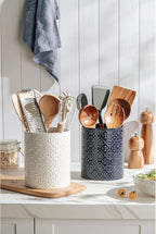Kitchen Utensil Holder, 6x7 inch Large Ceramic Utensil Holder - Image 3