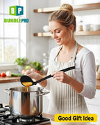Silicone Pasta Fork and Soup Ladle Set, Heat Resistant Non Stick Kitchen - Image 7