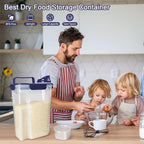 Komzon Rice Container, Airtight Rice Storage Container 10lb, Cereal Containers - Image 5