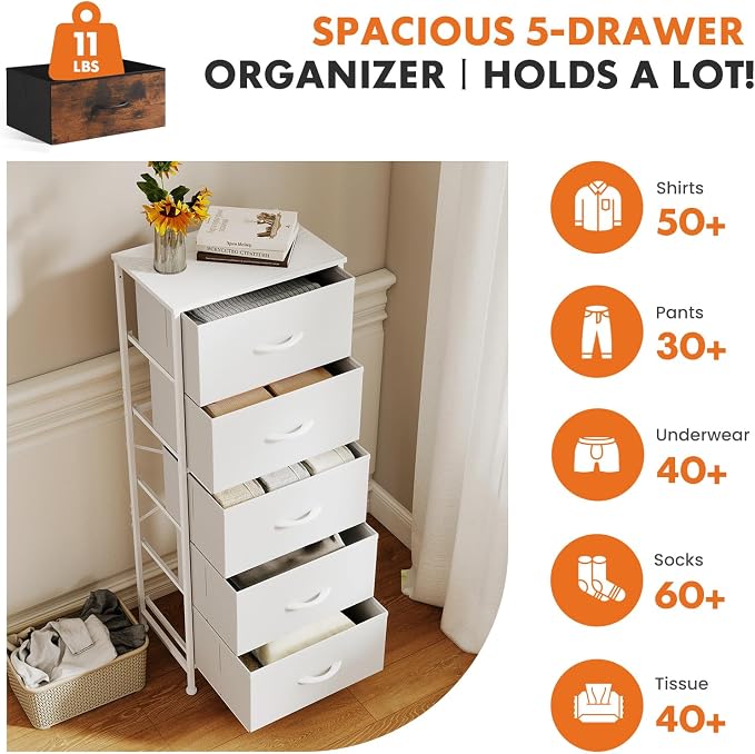 Sweetcrispy 5 Drawer Dresser - Image 4