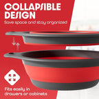 Gevoli Strainer with Self-Draining Base Over-Sink Collapsible Kitchen Colander - Image 2