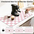 17" x 32" Checkered Dish Drying Mat - Image 3