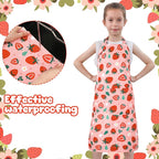 2 Pack Kids Apron, Cute Cooking Aprons, Waterproof Art Apron - Image 4