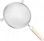 Huji 8-Inch Stainless Steel Double Mesh Food Strainer Colander - Image 3