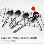 Lazycorner Cooking Utensil Set 11 Pcs Stainless Steel Kitchen Utensils Set Wok - Image 6