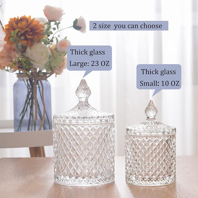 rejomiik Qtip Holder Glass Apothecary Jars - Image 3