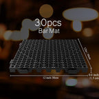 Tioncy 30 Pcs Bar Countertop Supplies Interlocking Mats 12 x 12 Inch Rubber - Image 2