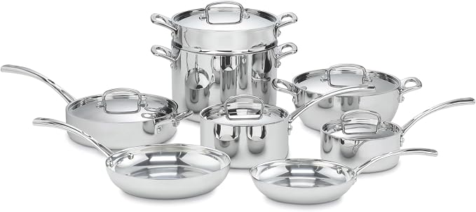 Cuisinart FCT-13 13-Piece Cookware Set French Classic Tri-Ply by Cuisinart