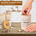 3 Pack Coffee Tea Sugar Container Set - Image 4