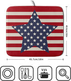 Blue Star Patriotic July of 4th Dish Drying Mat - Image 2