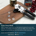 KITCHENDAO Manual Can Opener, Super Sharp Sandvik 12C27 Blade, Handheld Can - Image 2
