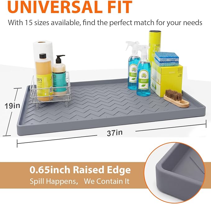 TigeJoy 37" x 19" Under Sink Mats - Image 2