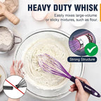 Silicone Whisk, Eddeas Whisk Non-Scratch Coated Whisks set of 3-Heat Resistant - Image 5