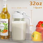 Breast Milk Pitcher, Mason Jar 32 oz, Heavy Duty Wide Mouth Jar - Image 2