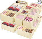 Drawer Clothing Organizer 16-Pack, Fabric Folding Wardrobe Organizer by WRRLORS