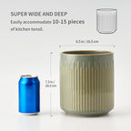 JIEMEI HOME Kitchen Utensil Holder, Ceramic Stable Utensil Crock - Image 4