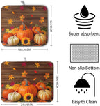 AutumnThanksgiving Pumpkin Dish Drying Mat - Image 2