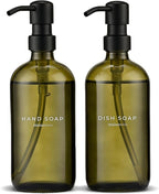 MaisoNovo Soap Dispenser 2-Piece Set | 16.9oz Green Bottles by MaisoNovo-TheArtofSustainableLiving