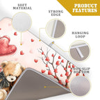 Holiday Microfiber Dish Drying Mat 18 X 24 in Valentines Day Bear Red - Image 4